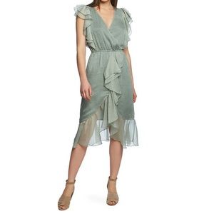 1. STATE Women’s Mosaic Ditsy High/Low Dress Sage Vine SIZE M Nordstrom